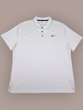 Nike Dri-FIT Polo Short Sleeve Golf Shirt Men's XXL White CT 4581-100 NWOT